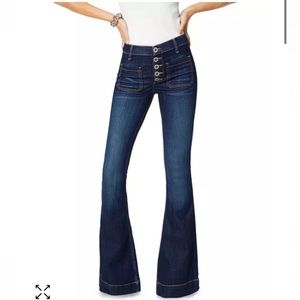 Ramy Brook Cindy High Rise Flare Jeans, light wash, size 28